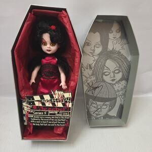 Rare Signed Living Dead Dolls Jezebel Series 5 Mezco Doll Coffin Box Horror Goth